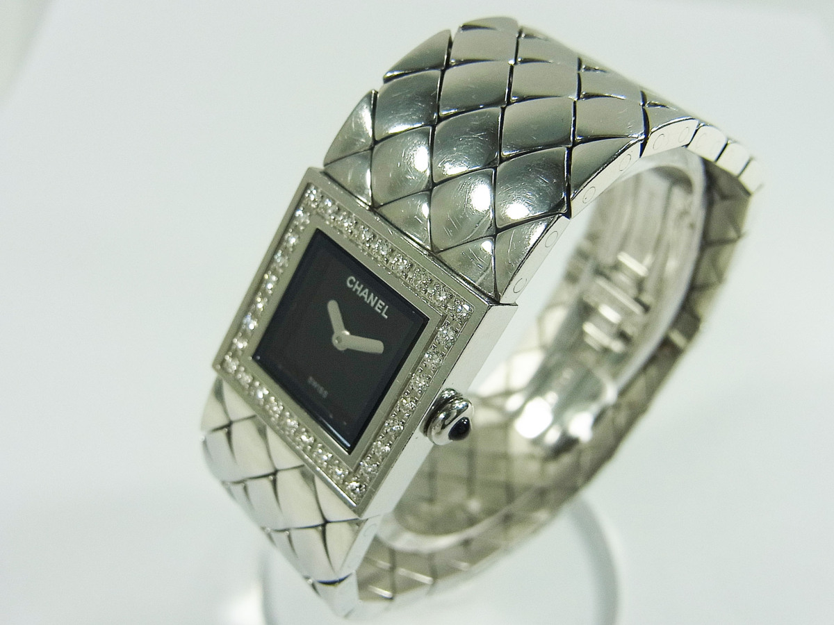 シャネル H0489 マトラッセ ダイヤベゼル レディース 腕時計 ...