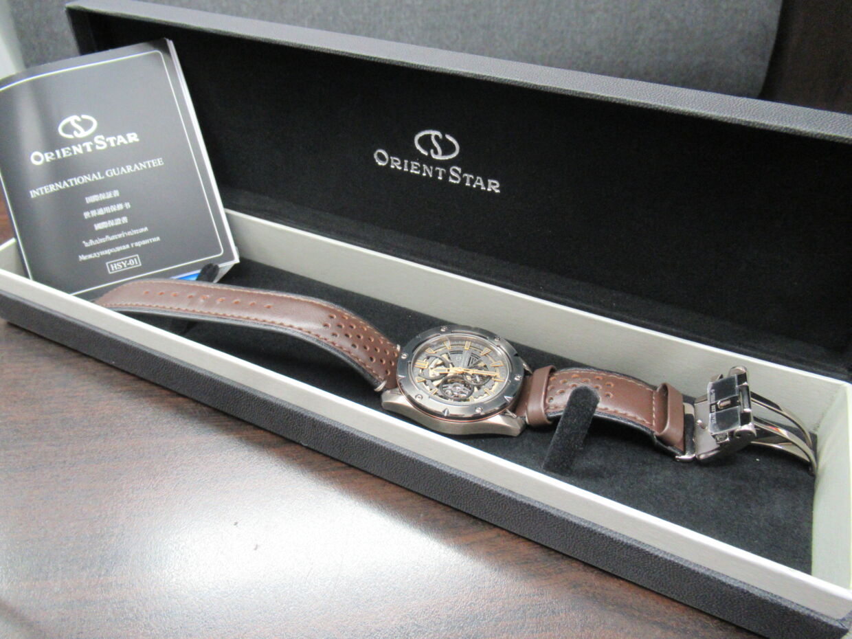 Orient Star 自動巻き時計 ブラックバンド不良