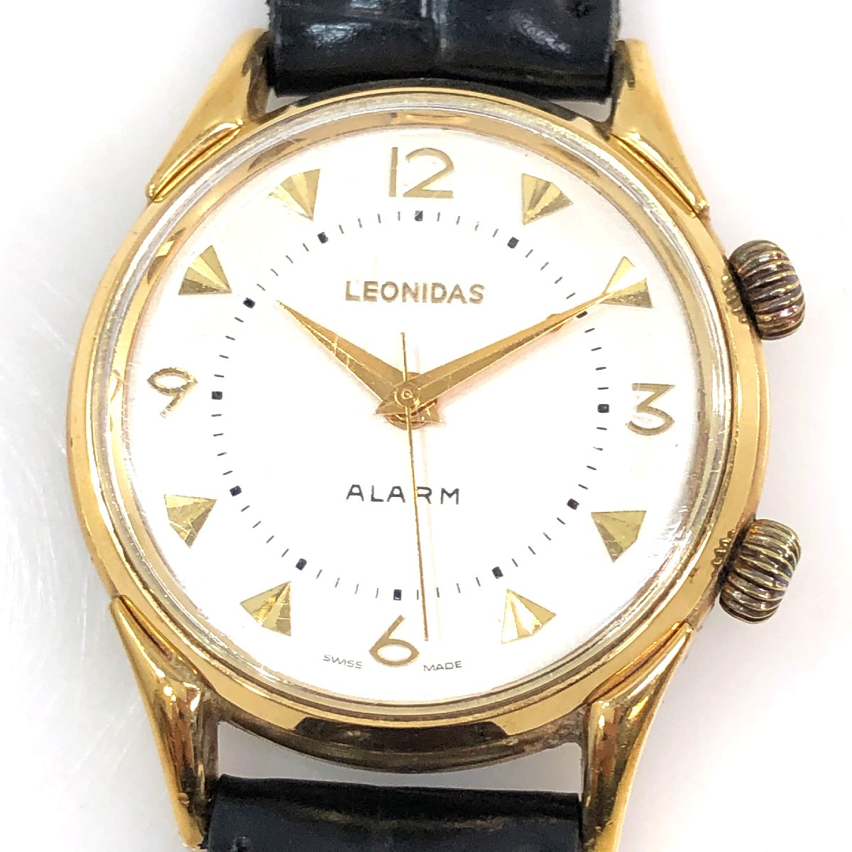 レオニダス アラーム メンズ腕時計 LEONIDAS 稼動品 - ブランド腕時計