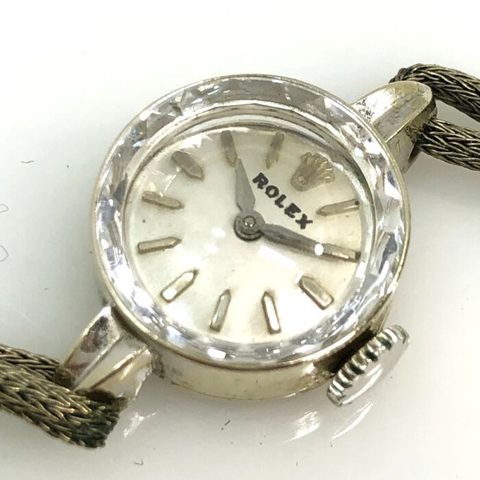 ROLEX ロレックス カットガラス 腕時計 手巻き アンティーク 14K