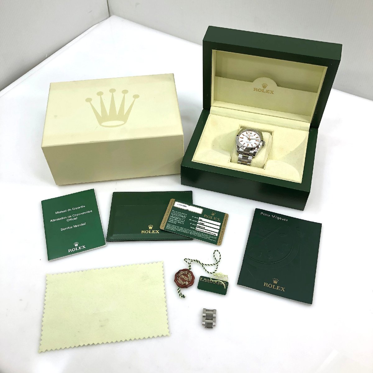 ROLEX ロレックス 116400 腕時計 ミルガウス M番 白文字盤