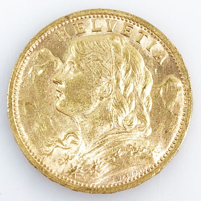 スイス 20フラン金貨 アルプスの少女ブレネリ - 旧貨幣/金貨/銀貨/記念硬貨