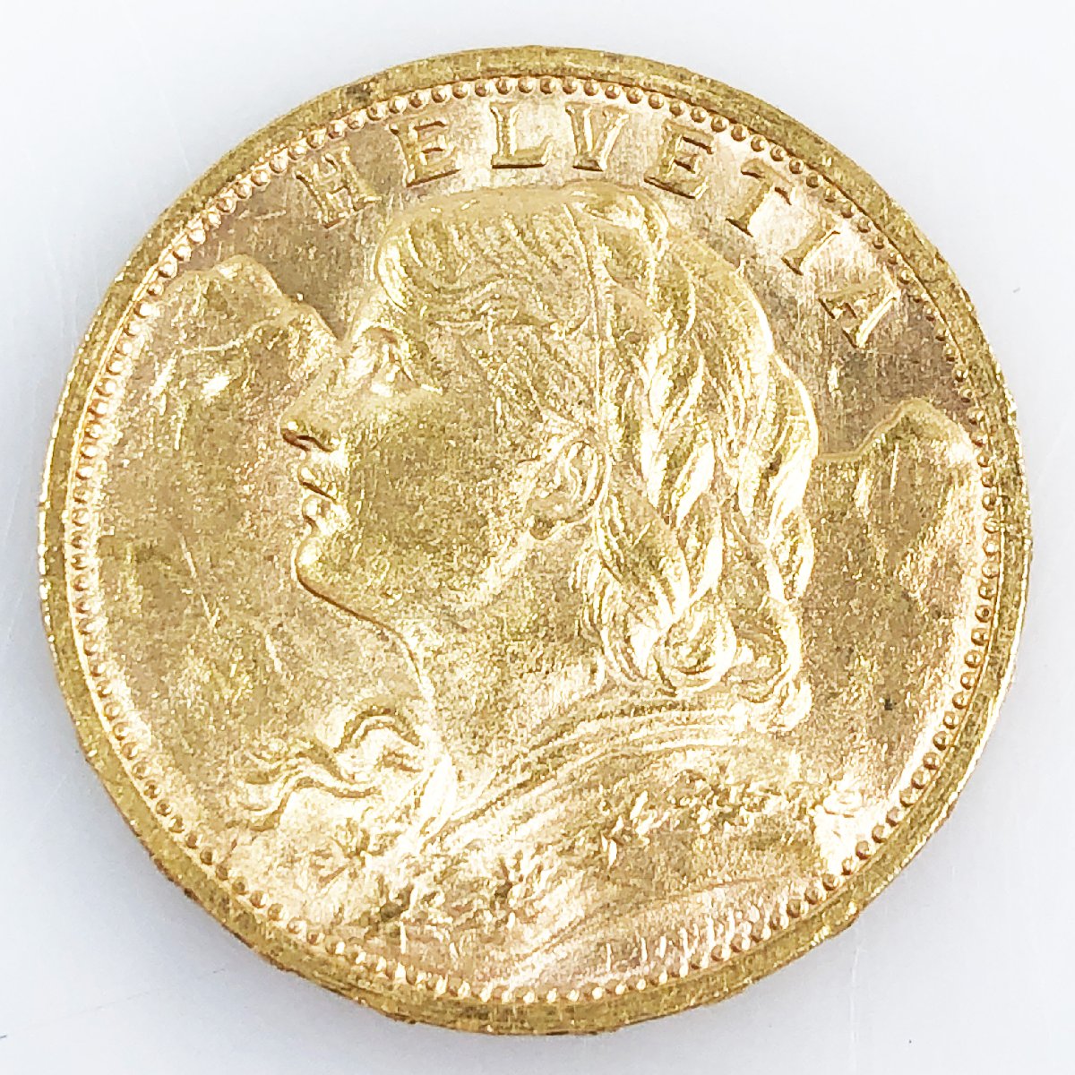スイス金貨 20フラン 1925年 アルプスの少女 ブレネリ HELVETIA K21.6 