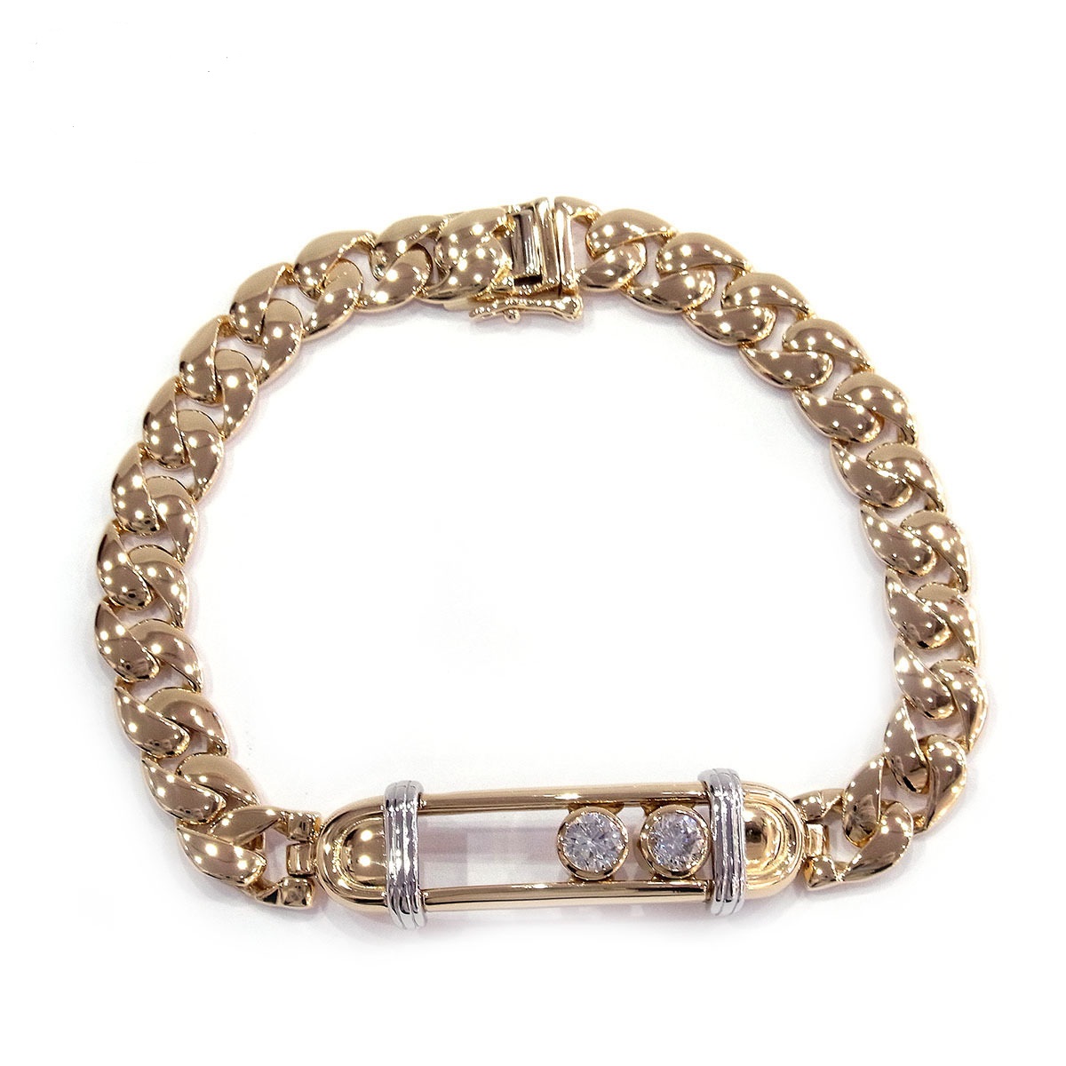 ダイヤモンド　pt850 K18 ブレスレット ジェムラインジャパン - 公式サイト - / K18/Pt850 ダイヤモンド