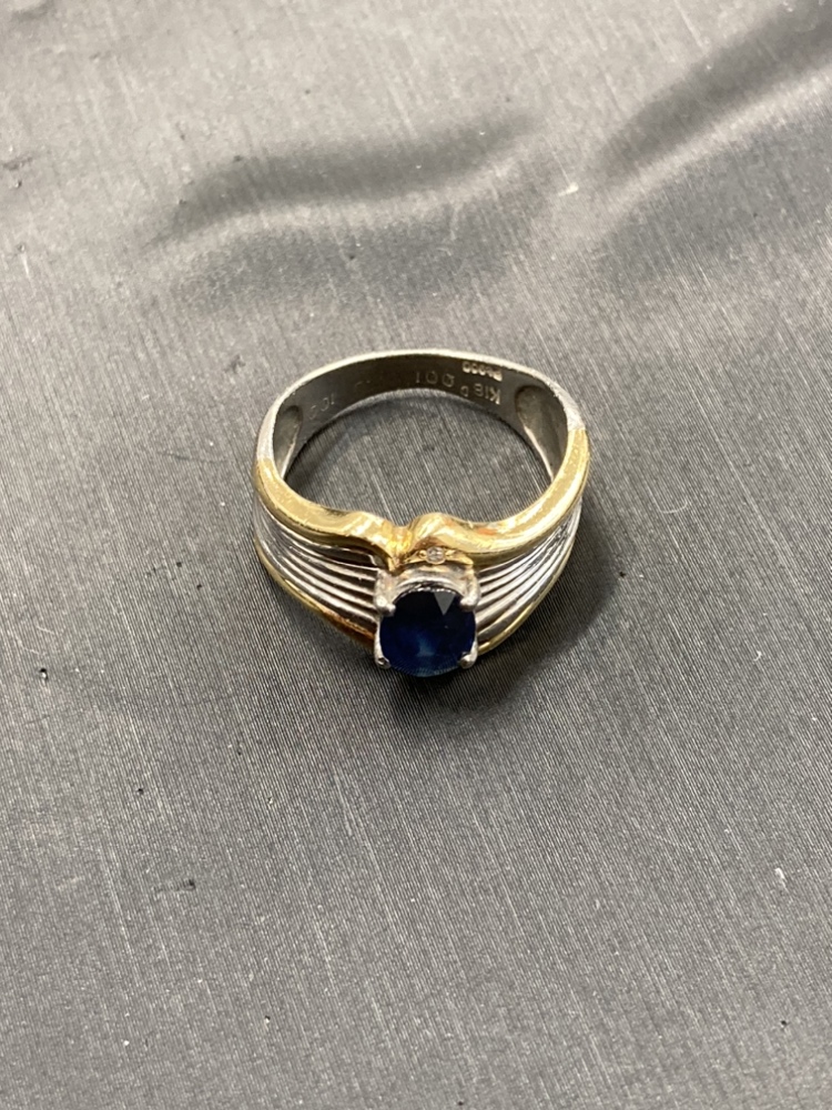 pt900k18コンビサファイアリング約8号 4616668b3449b1ce7b8f921175f32b