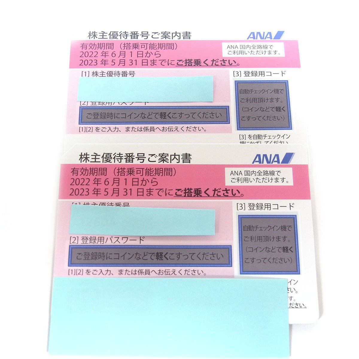 ANA 株主優待券 2枚 有効期間 2022.6.1～2023.5.31迄 – キングラム