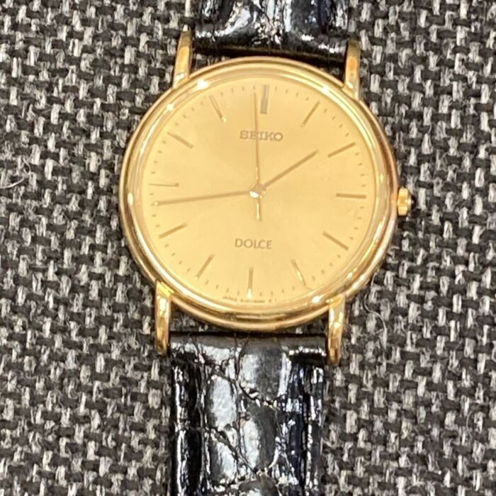 セイコー 腕時計 DOLCE ドルチェ 8J41-6060 18KT レザーベルト | abcfc