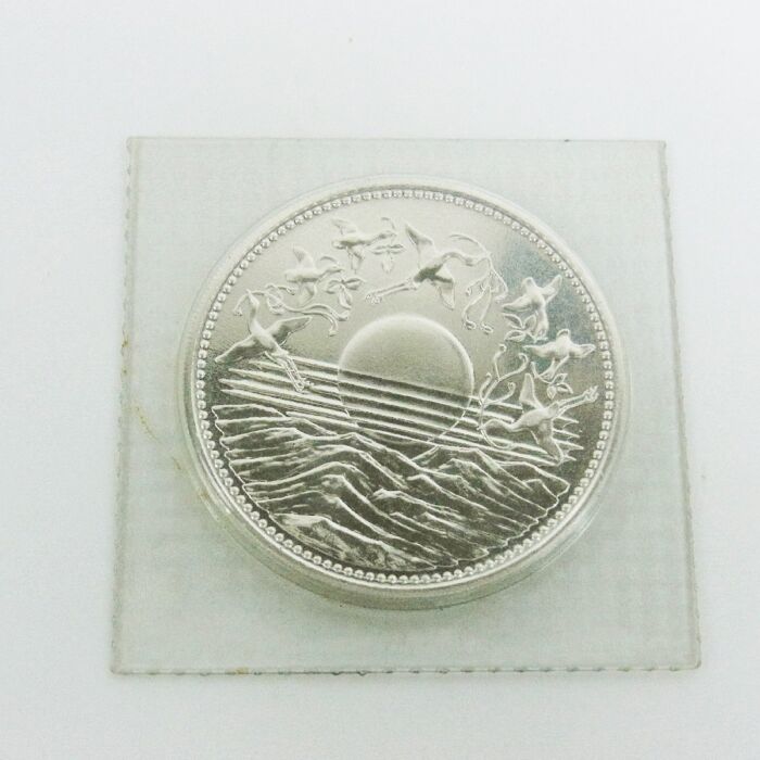 天皇陛下御在位60年記念硬貨 1万円銀貨 - 美術品/アンティーク