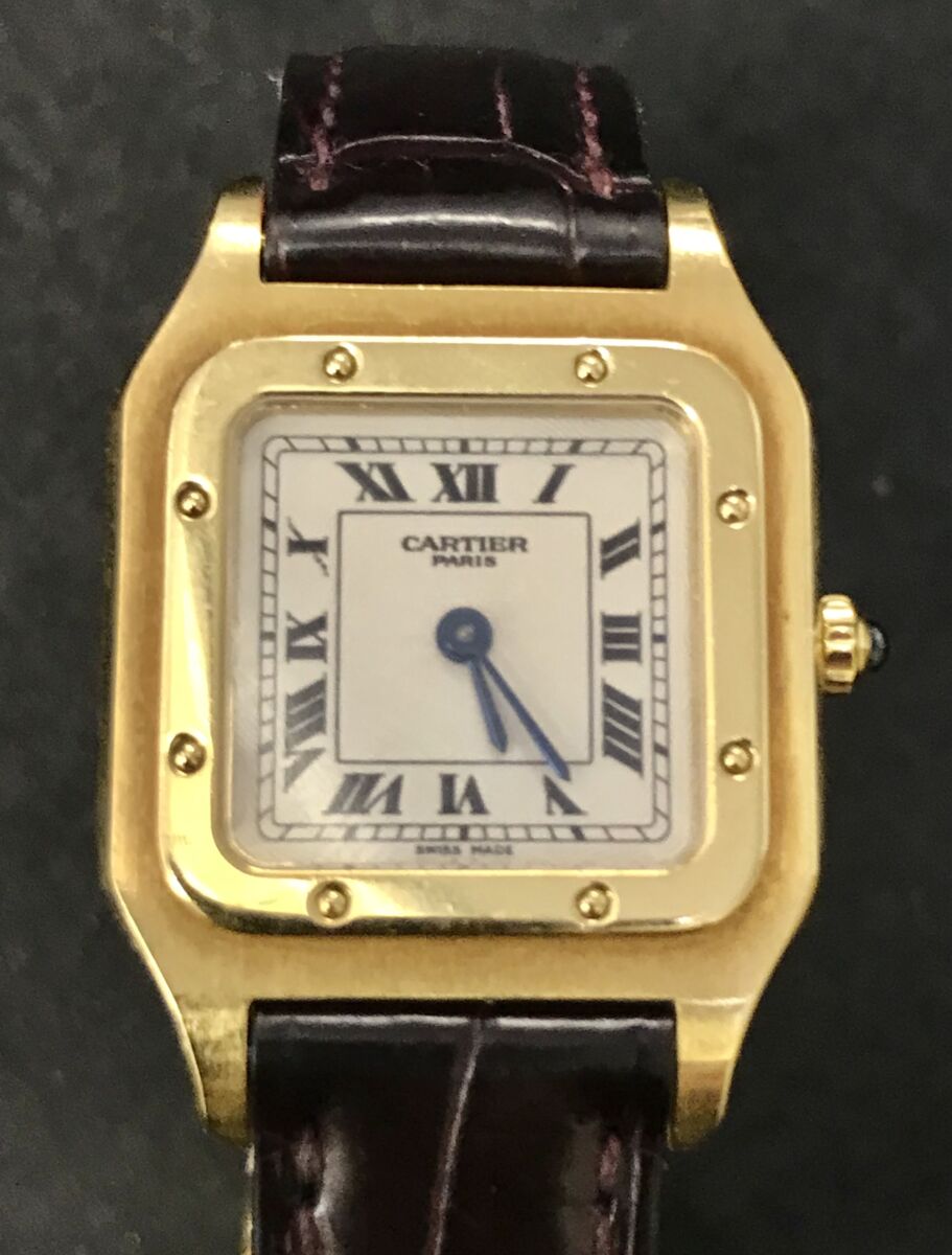 カルティエ cartier サントスデュモン SⅯ 無垢 ｋ18 手巻 時計 – キングラム