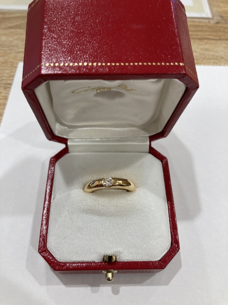 Cartier エリプス ダイヤ リング K18 YG 52 24h限定お値下げ カルティエ エリプス ダイヤ K18 リング – キングラム