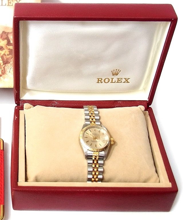 ロレックス デイトジャスト K18YG/SSコンビコマ（レディース用）２個 ROLEX（ロレックス） 【超美品】ロレックス デイトジャスト 69173