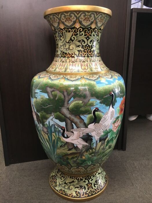 大壺 花瓶 中国制造 MADE IN CHINA 骨董 鶴 中国古美術 – キングラム