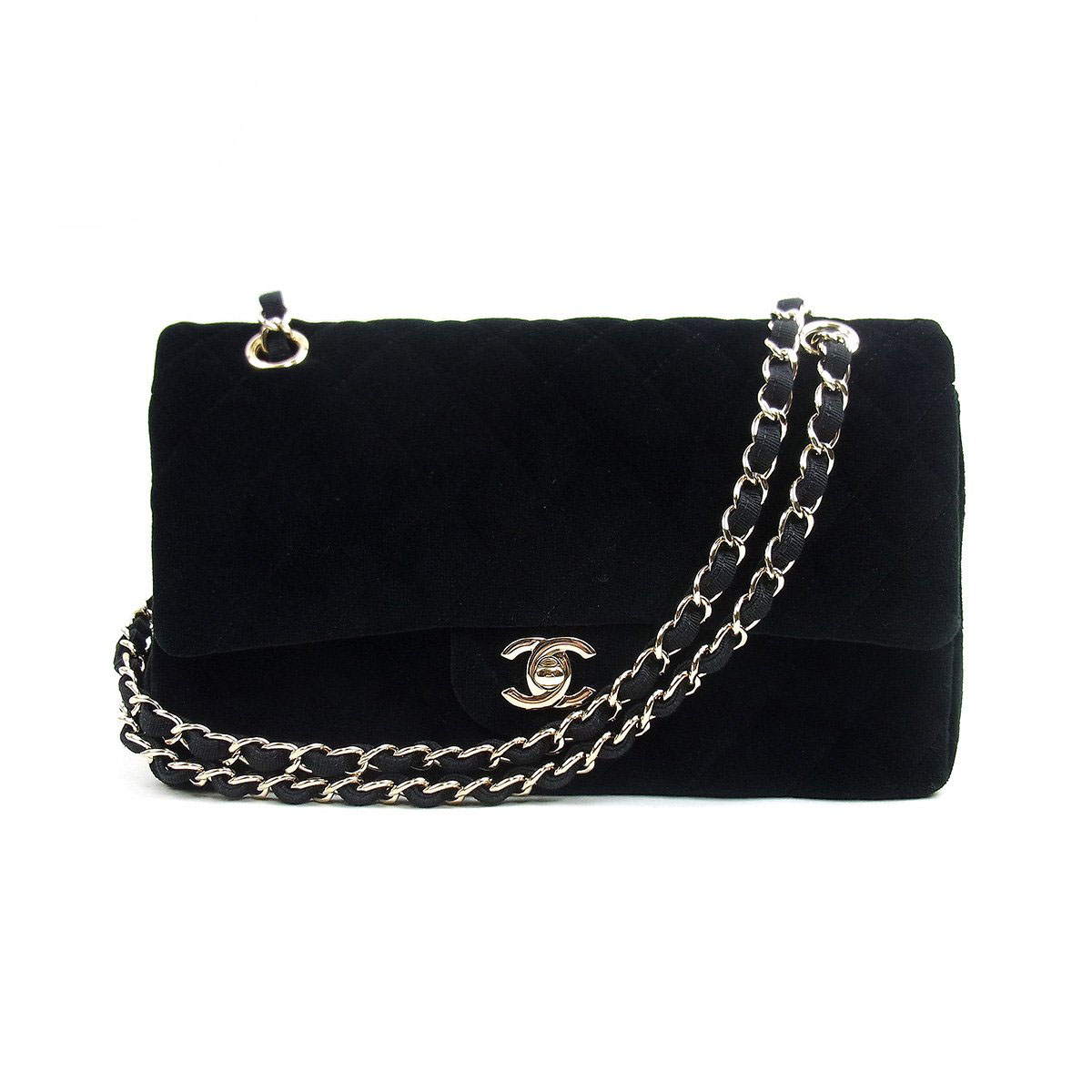 CHANEL 黒いベルベットハンガー 8本 2360895809.jpg