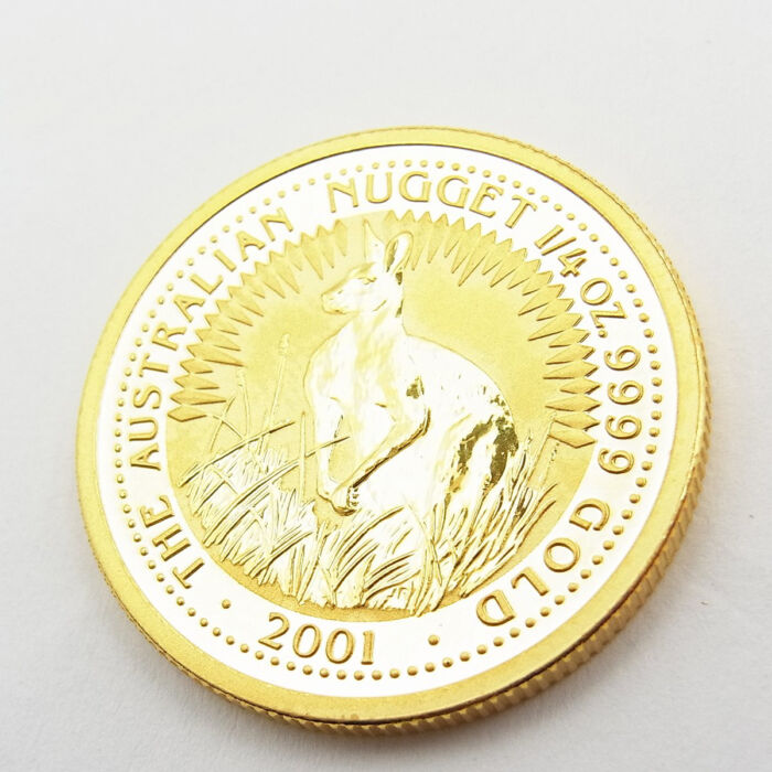 K24 ナゲット金貨 1/4oz 2001年 純金