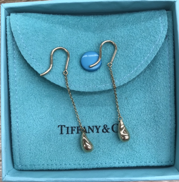 【美品】ティファニー K18YG ティアドロップ ピアス 片方のみ TIFFANY & Co. ティファニー ピアス ティアドロップ ピアス K18YG 750