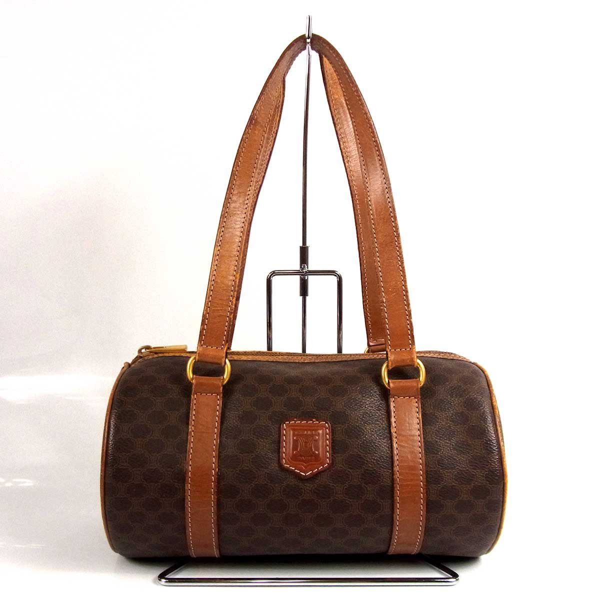 セリーヌ　パピヨン　マカダム　ハンドバッグ　ミニボストン　トリオンフ セリーヌ マカダム柄 ハンドバッグ ミニボストン トリオンフ ブラゾン