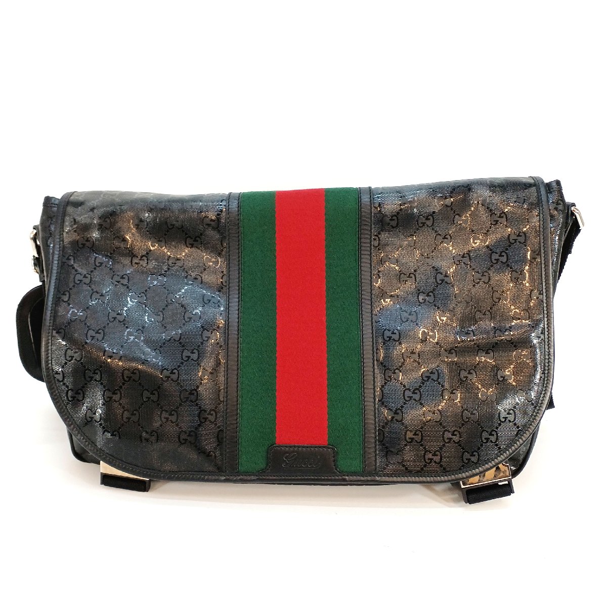 正規品 グッチ GUCCI メッセンジャーバッグ シェリーライン GGインプリメ 美品 グッチ GGインプリメ シェリーライン ショルダーバッグ