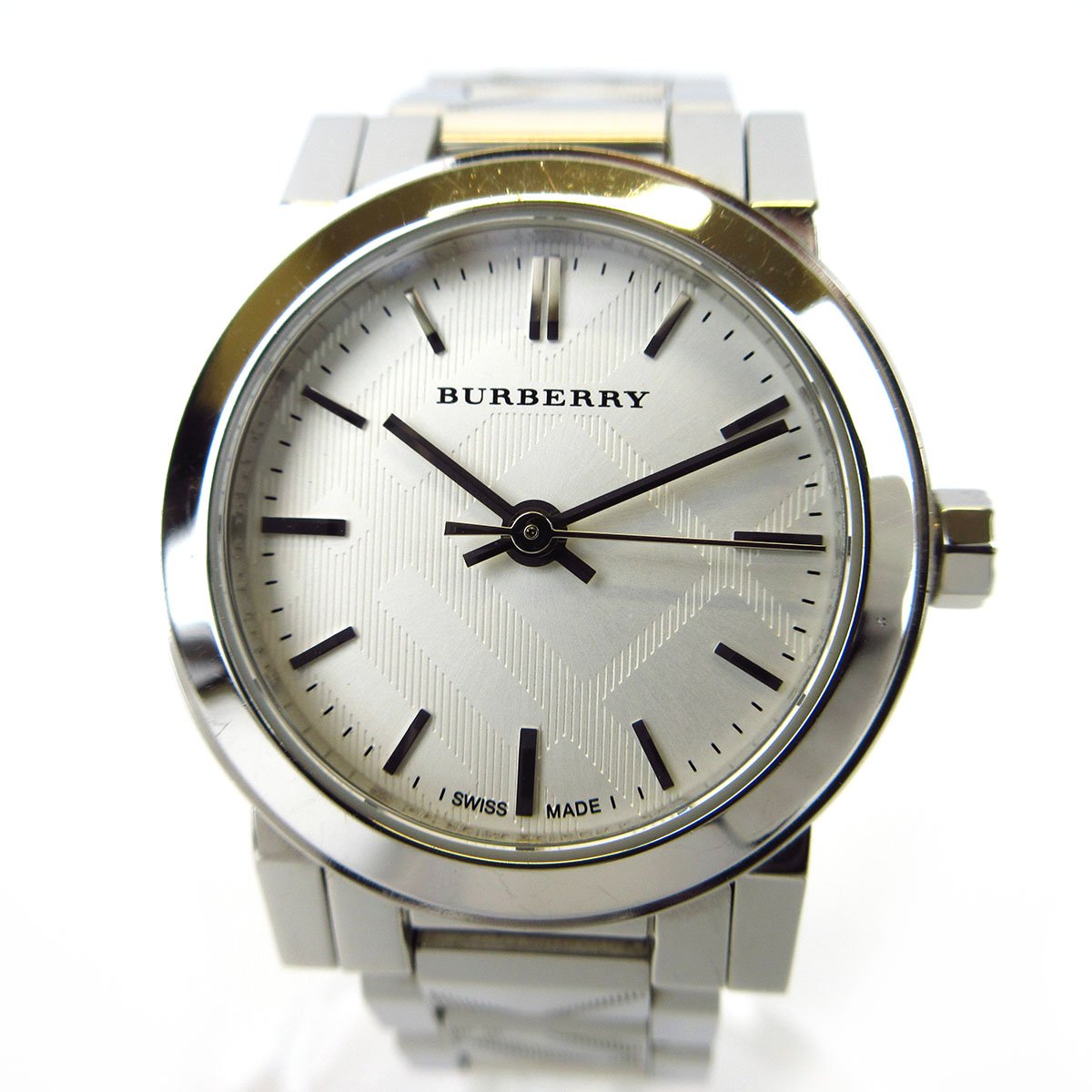 美品 バーバリー 時計　レディース　BU9233 ホワイト　ノバチェック　箱付き バーバリー レディース腕時計 BU9233 – キングラム
