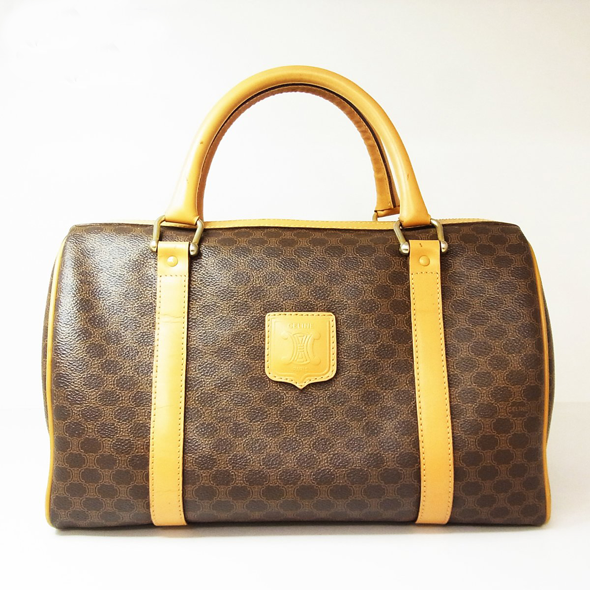 CELINE セリーヌ マカダム柄 ハンドミニボストンバッグ】 建て直し