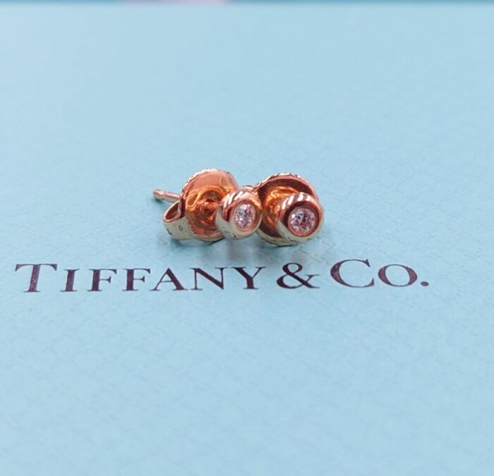 ティファニー TIFFANY＆CO バイザヤード ピアス K18YG