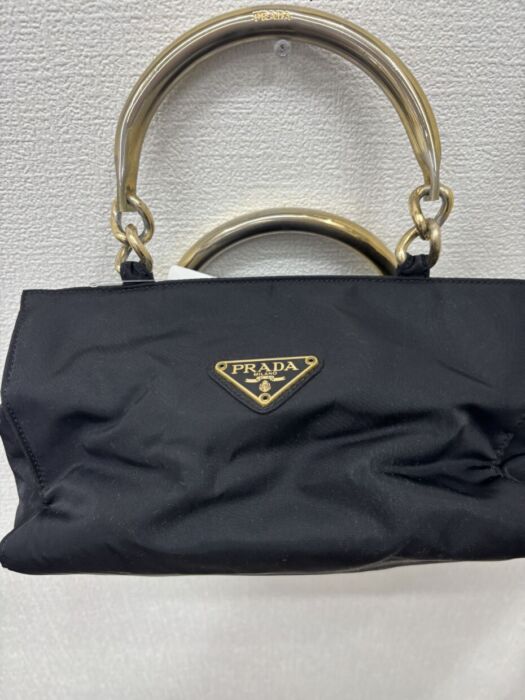 PRADA プラダ テスート ナイロン 三角ロゴ ゴールド ハンドル