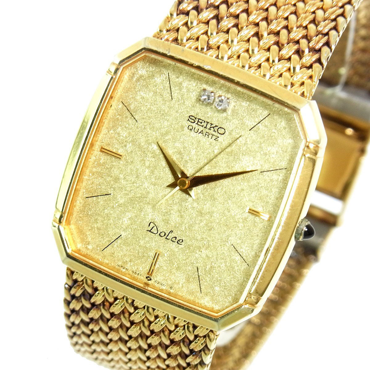 セイコー ドルチェ 2Pダイヤ 9521-5210 メンズ クォーツ – キングラム