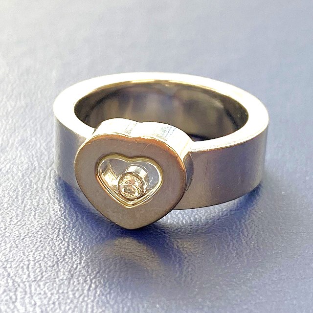 キングラム和泉府中_ショパールハッピーダイヤモンドハートリング750WG_買取強化中_kingramizumifuchu