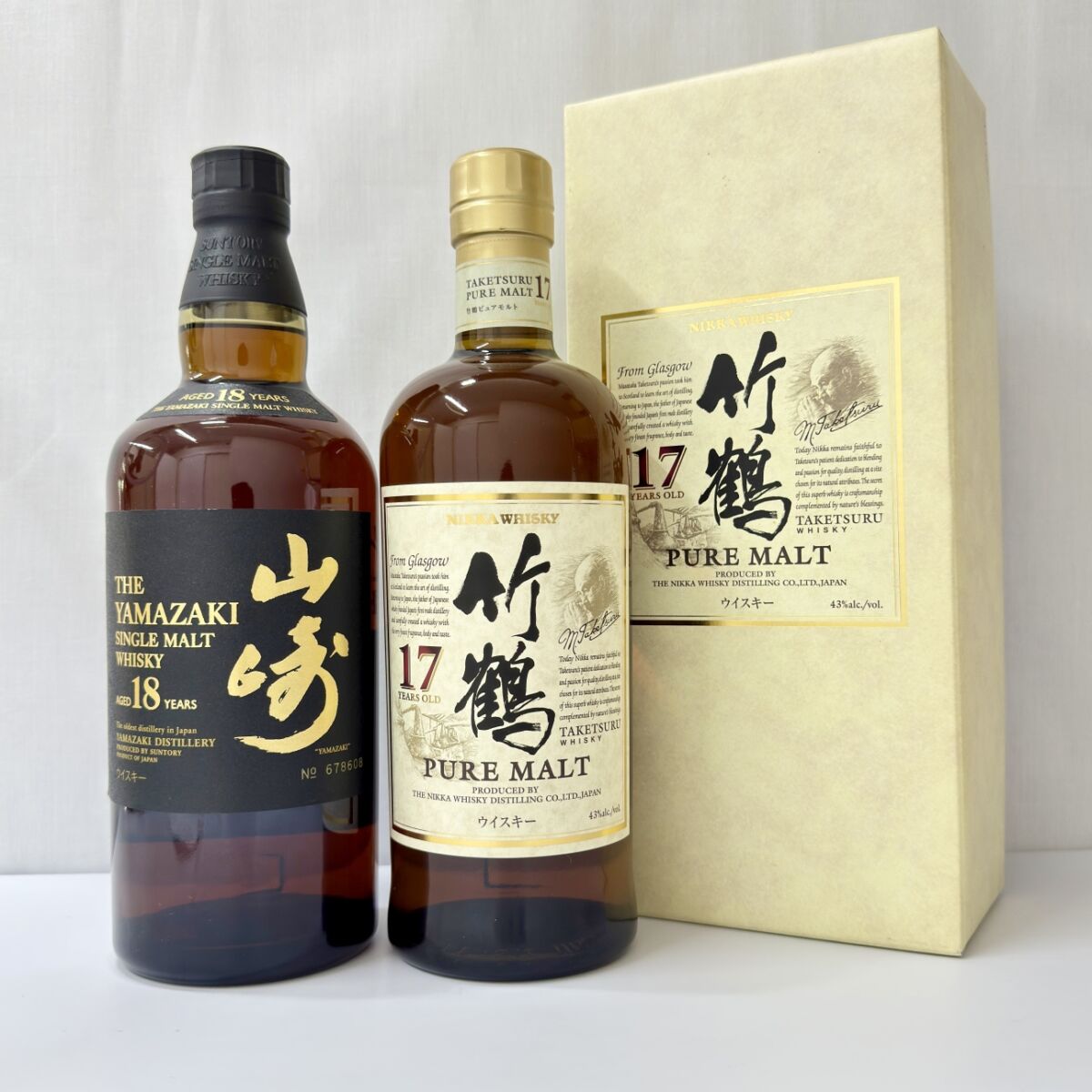 山崎18年旧仕様 / 竹鶴17年箱付き – キングラム