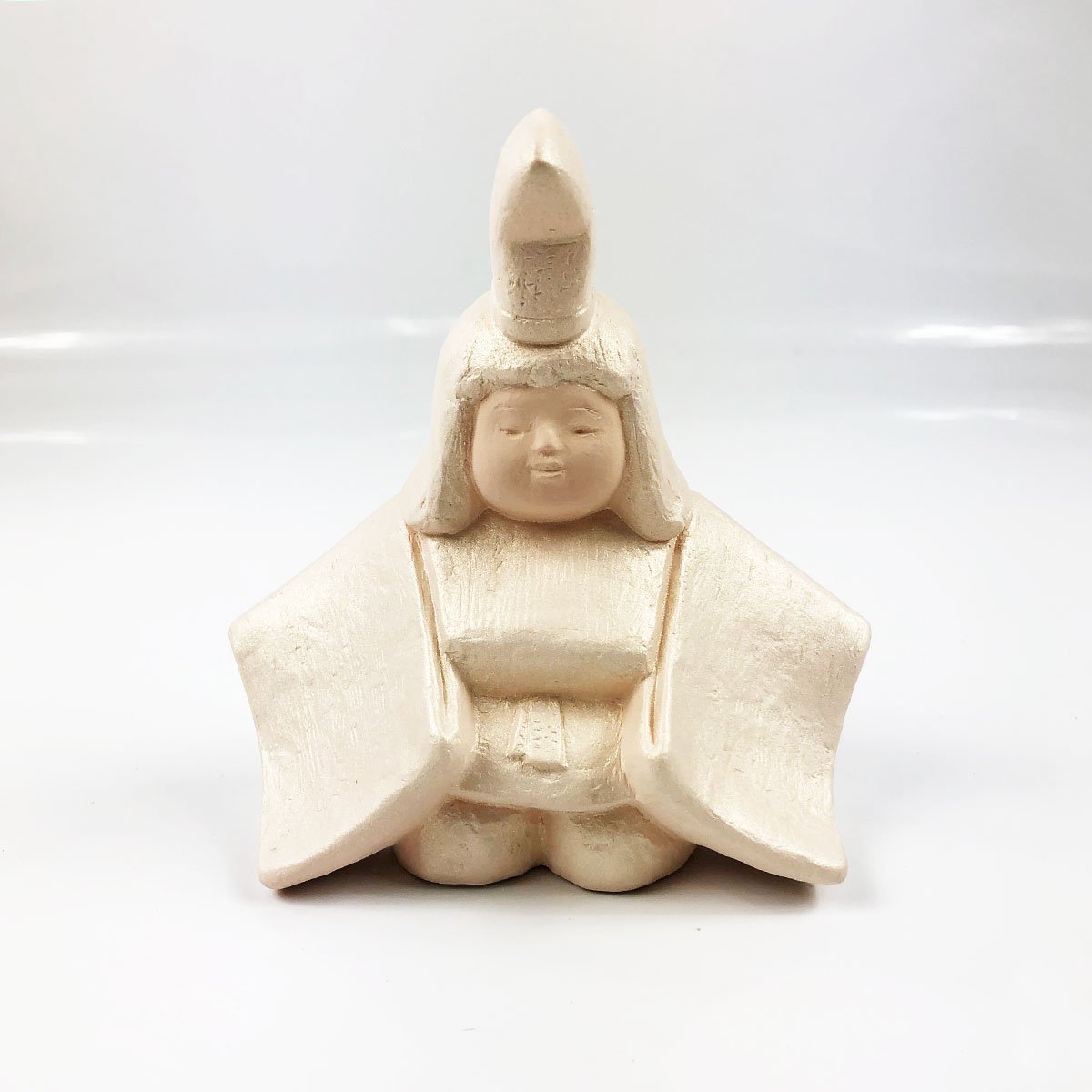 面屋庄三 素焼 「翁」 御所人形 京人形司 十三世 共箱 岡本庄三 置物