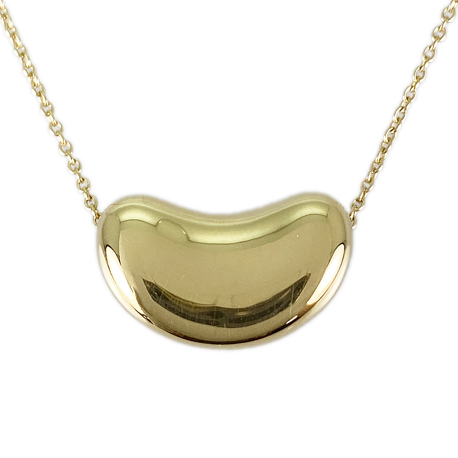 750(K18)ビーン型 ネックレス ティファニー K18 ミニ ビーン ネックレス ゴールド 買取実績