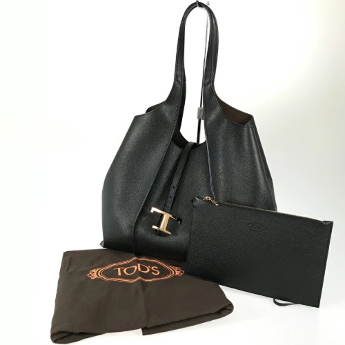 トッズ TOD’S Tタイムレス レザー トートバッグ ftj【中古】