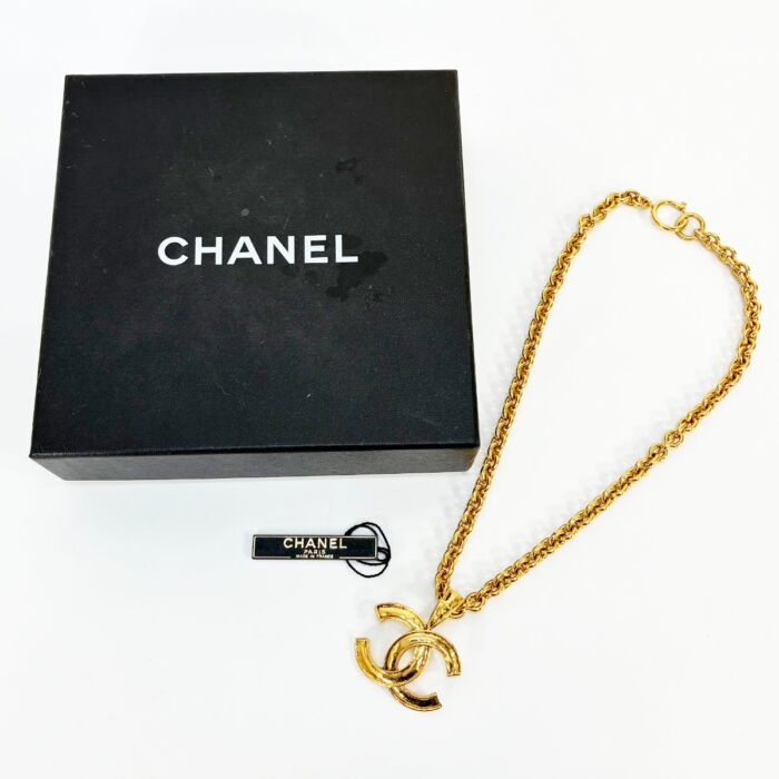 シャネル ココマーク チェーン ネックレス ゴールド系