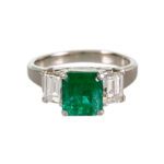 エメラルド1.25ctPt900D0.72ct4.4ｇＢ60000