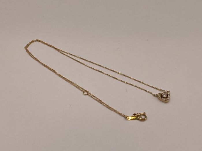 K18 ハート形ネックレス 日本製 ハート ネックレス ペンダント K18 18金 18k レディース