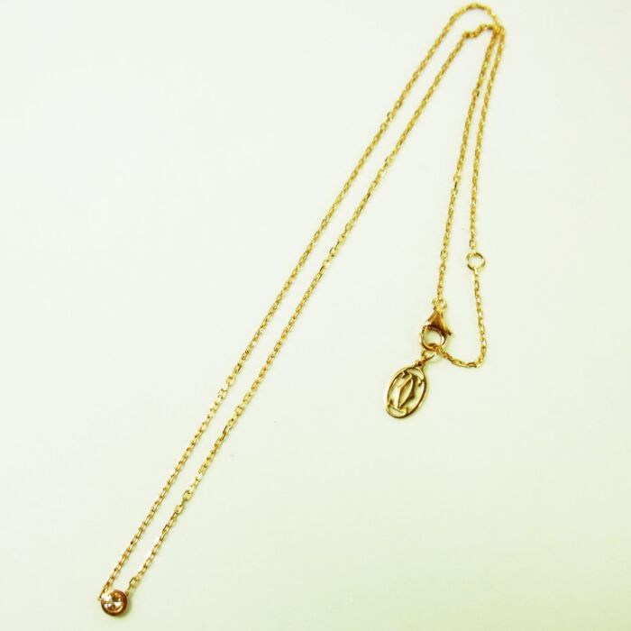 【早い者勝ち】カルティエ　ダムール　XS ダイヤネックレス　750(YG) カルティエ(Cartier) Au750 ダムールXS ダイヤモンド ネックレス 一粒