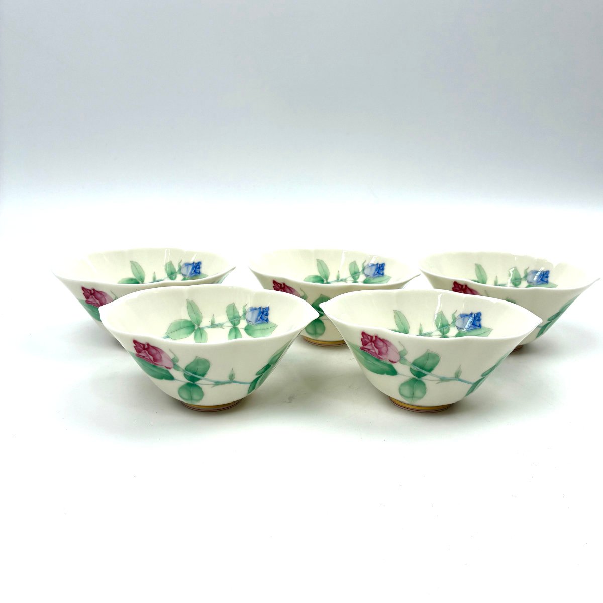 香蘭社】 小鉢5客 金彩 薔薇 香蘭社】 小鉢5客 金彩 薔薇