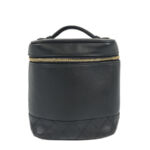 シャネル ビコローレ ラムスキン バニティバッグ ブラック ゴールド金具