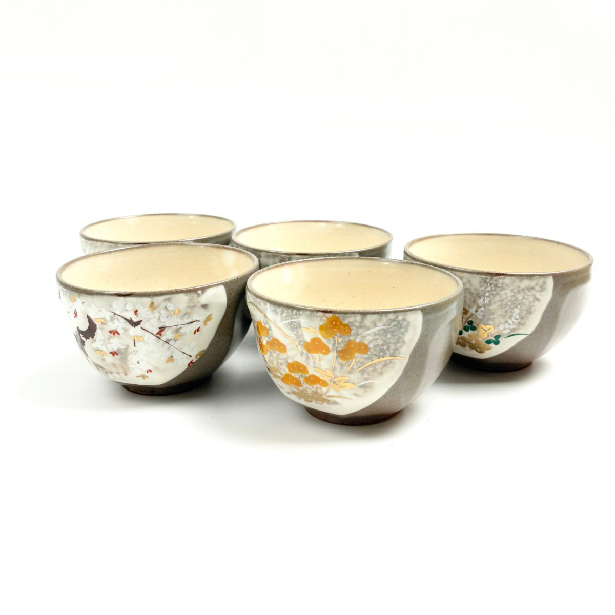 たち吉/深山/陶椀 平安橘吉/947-0720/5客セット/陶碗 小鉢/植物柄 花柄