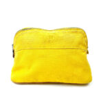 エルメス ボリード ポーチ キャンバス×レザー イエロー系 レディース 小物入れ