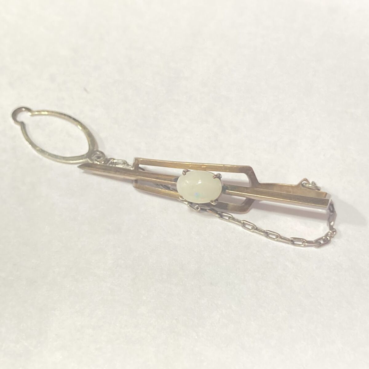 オパール付き14金ホワイトゴールドのネクタイピン総重量７グラム K14WG 14K ホワイトゴールド エメラルド ネクタイピンの買取実績