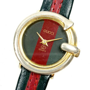 グッチ シェリーライン Gフェイス レディース 腕時計 クォーツ QZ 社外ベルト 稼働品 GUCCI 買1000