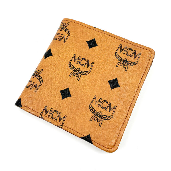 エムシーエム レザー 折りたたみ財布 ブラウン系 レディース コンパクトウォレット 小銭入れ MCM 買1500