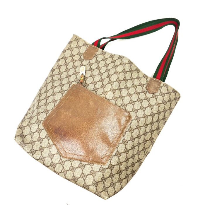 オールドグッチ GGキャンバス シェリーライン トートバッグ レディース ハンドバッグ GUCCI 買3000