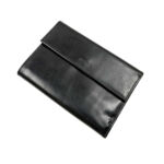 プラダ レザー 折りたたみ財布 ブラック系 レディース コンパクトウォレット カード6枚収納可能 PRADA 買2000