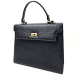 オーストリッチ 型押し ハンドバッグ