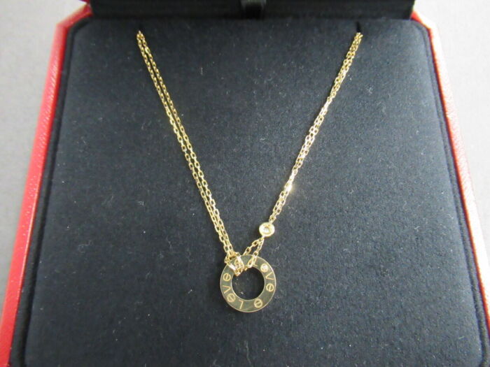 ラブネックレス 2P ダイヤ 185000