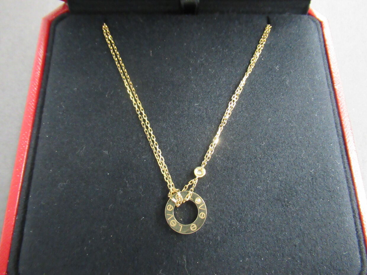 ラブネックレス 2P ダイヤ 185000