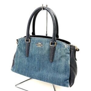 コーチ ショルダーデニムバッグ ネイビー系 F67473 レディース ハンドバッグ 2WAYバッグ 鞄 COACH 買1000