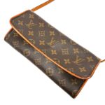 LV ルイヴィトン モノグラム ポシェットツインGM M51852 SD0999 ブラウン系 ショルダーバッグ ヴィンテージ LOUIS VUITTON 買32000