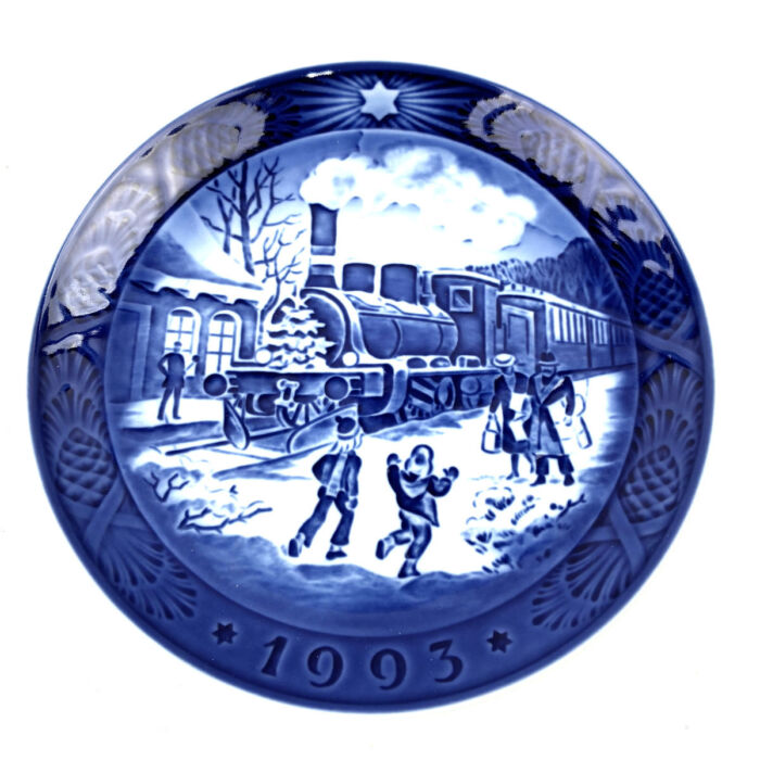 ロイヤル・コペンハーゲン イヤープレート 1枚 ブルー系 1993年 食器 お皿 インテリア 飾り皿 ROYAL COPENHAGEN